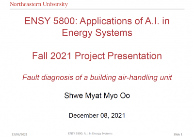 AI in Energy Systems Project-AHU Fault Diagnosis